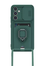 Uray store Samsung Galaxy A26 Kılıf Zuma Kartvizitli Yüzüklü Silikon - Yeşil - Görsel 2
