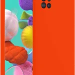 Uray store Samsung Galaxy A31 Kılıf Nano içi Kadife Silikon - Turuncu
