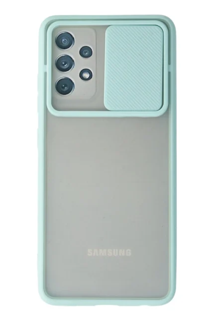 Uray store Samsung Galaxy A32 Kılıf Palm Buzlu Kamera Sürgülü Silikon - Turkuaz