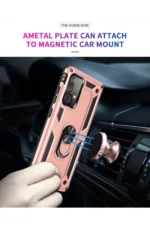 Uray store Samsung Galaxy A32 Kılıf Sofya Yüzüklü Silikon Kapak - Rose - Görsel 7