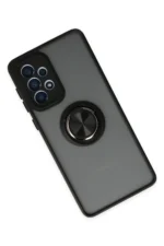 Uray store Samsung Galaxy A33 5G Kılıf Montreal Yüzüklü Silikon Kapak - Siyah - Görsel 2