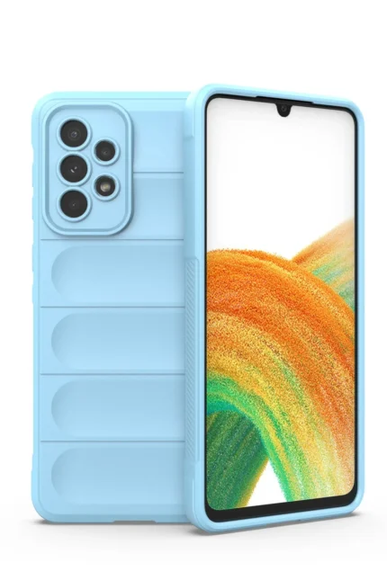 Uray store Samsung Galaxy A33 5G Kılıf Optimum Silikon - Sky Blue