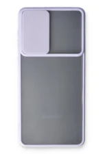Uray store Samsung Galaxy A33 5G Kılıf Palm Buzlu Kamera Sürgülü Silikon - Lila - Görsel 2