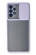 Uray store Samsung Galaxy A33 5G Kılıf Palm Buzlu Kamera Sürgülü Silikon - Lila