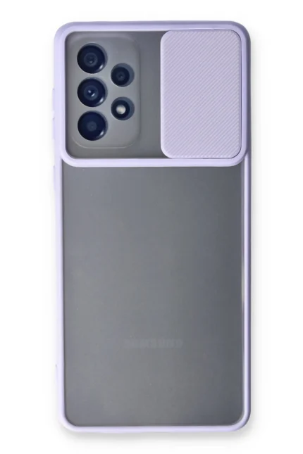 Uray store Samsung Galaxy A33 5G Kılıf Palm Buzlu Kamera Sürgülü Silikon - Lila