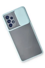 Uray store Samsung Galaxy A33 5G Kılıf Palm Buzlu Kamera Sürgülü Silikon - Turkuaz - Görsel 3