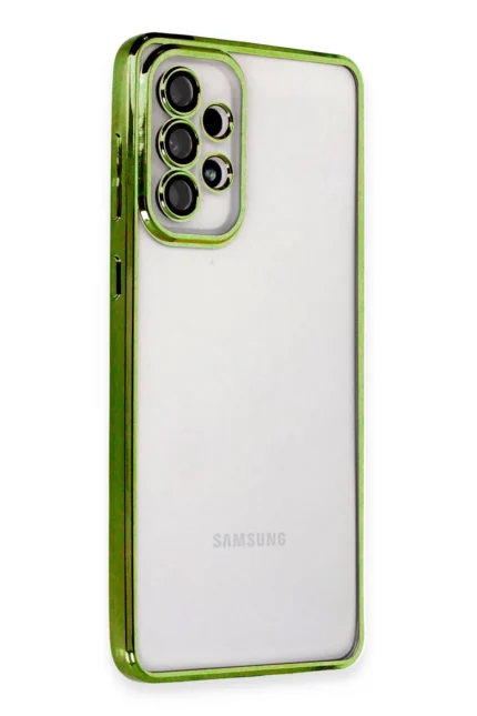 Uray store Samsung Galaxy A33 5G Kılıf Razer Lensli Silikon - Yeşil