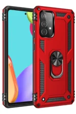 Uray store Samsung Galaxy A33 5G Kılıf Sofya Yüzüklü Silikon Kapak - Kırmızı