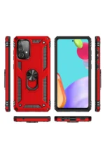 Uray store Samsung Galaxy A33 5G Kılıf Sofya Yüzüklü Silikon Kapak - Kırmızı - Görsel 3