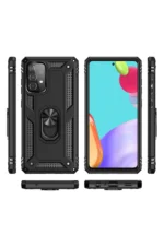 Uray store Samsung Galaxy A33 5G Kılıf Sofya Yüzüklü Silikon Kapak - Siyah - Görsel 3