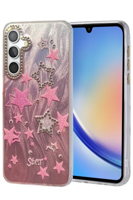 Uray store Samsung Galaxy A34 5G Kılıf Blade Aynalı Desenli Kapak - Desen 7
