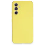 Uray store Samsung Galaxy A34 5G Kılıf Nano içi Kadife Silikon - Sarı