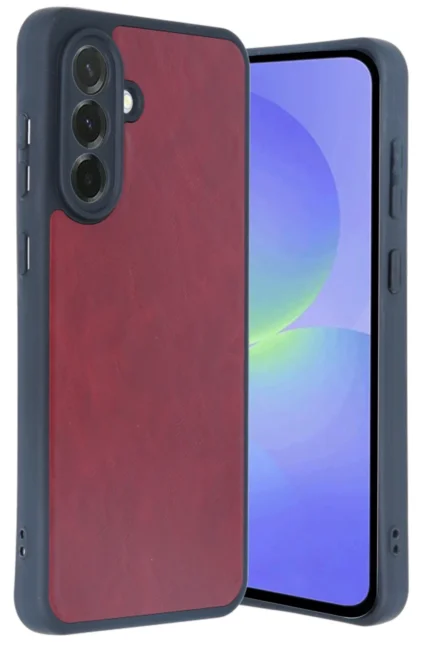 Uray store Samsung Galaxy A35 5G Kılıf Aras Deri Kapak - Bordo