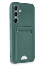 Uray store Samsung Galaxy A35 5G Kılıf Kelvin Kartvizitli Silikon - Koyu Yeşil - Görsel 2