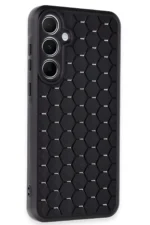 Uray store Samsung Galaxy A35 5G Kılıf Petek Silikon Kapak - Siyah - Görsel 2