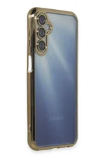 Uray store Samsung Galaxy A35 5G Kılıf Razer Lensli Silikon - Gold - Görsel 2