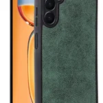 Uray store Samsung Galaxy A36 Kılıf Aras Deri Kapak - Koyu Yeşil