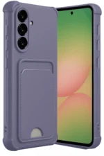 Uray store Samsung Galaxy A36 Kılıf Kelvin Kartvizitli Silikon - Lila