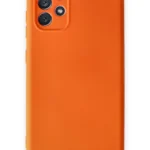 Uray store Samsung Galaxy A52 Kılıf Nano içi Kadife Silikon - Turuncu