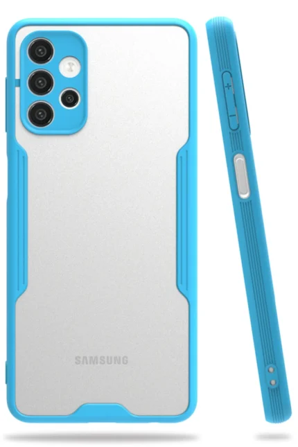 Uray store Samsung Galaxy A52 Kılıf Platin Silikon - Mavi