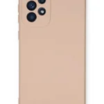 Uray store Samsung Galaxy A53 5G Kılıf Nano içi Kadife Silikon - Pudra