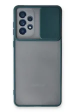 Uray store Samsung Galaxy A53 5G Kılıf Palm Buzlu Kamera Sürgülü Silikon - Yeşil