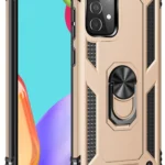 Uray store Samsung Galaxy A53 5G Kılıf Sofya Yüzüklü Silikon Kapak - Gold