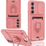 Uray store Samsung Galaxy A54 5G Kılıf Zuma Kartvizitli Yüzüklü Silikon - Pembe