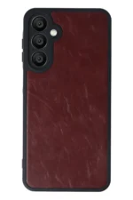 Uray store Samsung Galaxy A55 5G Kılıf Aras Deri Kapak - Bordo - Görsel 2