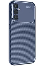 Uray store Samsung Galaxy A56 Kılıf Auto Focus Karbon Kapak - Lacivert