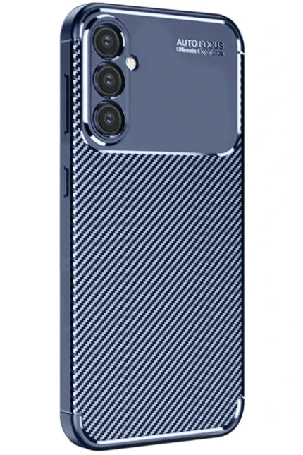 Uray store Samsung Galaxy A56 Kılıf Auto Focus Karbon Kapak - Lacivert