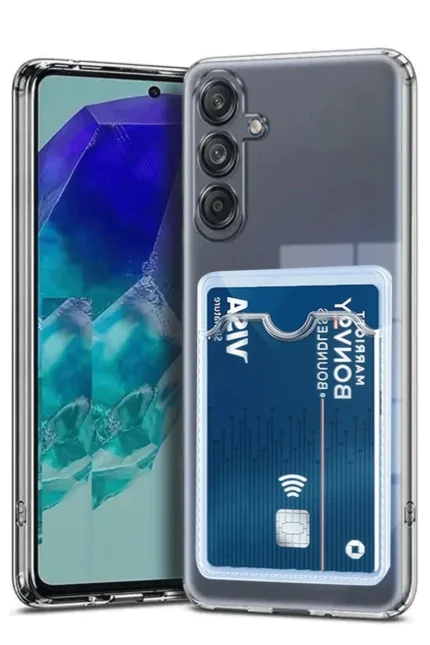 Uray store Samsung Galaxy A56 Kılıf Kart Şeffaf Silikon - Şeffaf