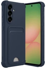 Uray store Samsung Galaxy A56 Kılıf Kelvin Kartvizitli Silikon - Lacivert