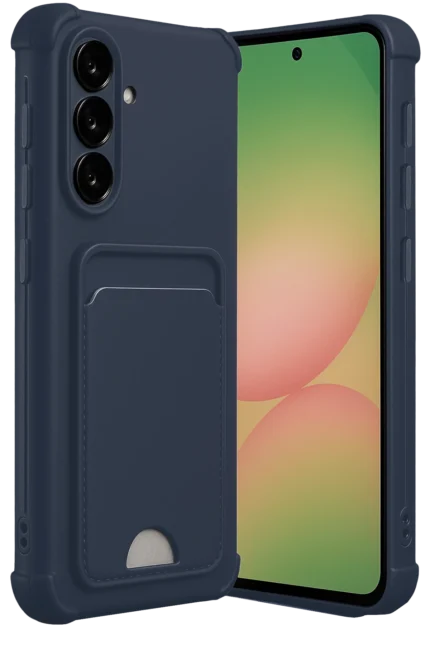 Uray store Samsung Galaxy A56 Kılıf Kelvin Kartvizitli Silikon - Lacivert