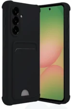 Uray store Samsung Galaxy A56 Kılıf Kelvin Kartvizitli Silikon - Siyah