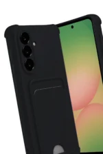 Uray store Samsung Galaxy A56 Kılıf Kelvin Kartvizitli Silikon - Siyah - Görsel 3