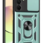 Uray store Samsung Galaxy A56 Kılıf Pars Lens Yüzüklü Silikon - Yeşil