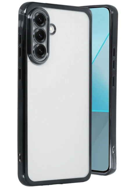 Uray store Samsung Galaxy A56 Kılıf Razer Lensli Silikon - Siyah