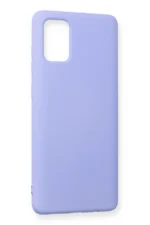 Uray store Samsung Galaxy A71 Kılıf Nano içi Kadife Silikon - Lila - Görsel 2