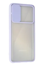 Uray store Samsung Galaxy A71 Kılıf Palm Buzlu Kamera Sürgülü Silikon - Lila - Görsel 3