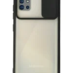 Uray store Samsung Galaxy A71 Kılıf Palm Buzlu Kamera Sürgülü Silikon - Siyah