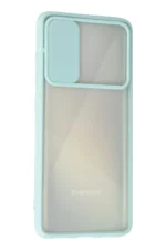 Uray store Samsung Galaxy A71 Kılıf Palm Buzlu Kamera Sürgülü Silikon - Turkuaz - Görsel 3
