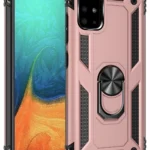 Uray store Samsung Galaxy A71 Kılıf Sofya Yüzüklü Silikon Kapak - Rose