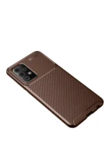 Uray store Samsung Galaxy A72 Kılıf Auto Focus Karbon Kapak - Kahverengi - Görsel 2