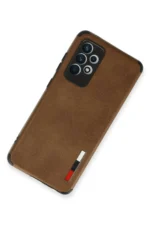 Uray store Samsung Galaxy A72 Kılıf Loop Deri Silikon - Kahverengi - Görsel 2