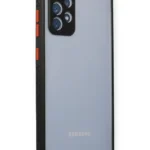 Uray store Samsung Galaxy A72 Kılıf Miami Şeffaf Silikon - Siyah