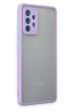 Uray store Samsung Galaxy A72 Kılıf Montreal Silikon Kapak - Mor - Görsel 3