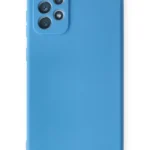 Uray store Samsung Galaxy A72 Kılıf Nano içi Kadife Silikon - Mavi