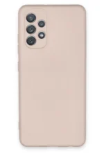 Uray store Samsung Galaxy A72 Kılıf Nano içi Kadife Silikon - Pudra
