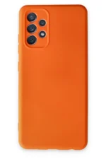 Uray store Samsung Galaxy A72 Kılıf Nano içi Kadife Silikon - Turuncu